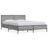 Bed Frame without Mattress Grey Sonoma 140x190 cm 3280035