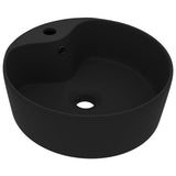 Luxury Wash Basin with Overflow Matt Black 36x13 cm Ceramic 147041