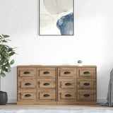 Sideboards with Drawer 2 pcs Artisan Oak 70 x 35.5 x 67.5 cm 3402666
