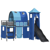 Kids'Loft Bed Frame Black and Blue 90 x 190 cm Metal 42020880
