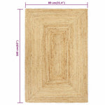 Handmade Rug Jute Natural 80x160 cm 133728