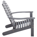 Adirondack Chair Solid Acacia Wood Grey 46322