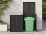 Box Garbage Bin Box Black 65 x 80 x 115 cm Polyethylene 42008240