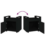 Desk Trolley Black 60x45x60 cm Engineered Wood 816609