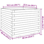 ZNTS Garden Planter 60x60x49.5 cm Solid Wood Douglas 3282522