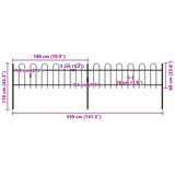 Garden Fence Steel Tough Modern 277639