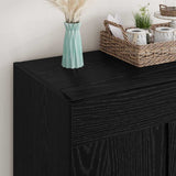 Sideboard Black Oak 69.5 x 34 x 90 cm Engineered Wood 886239