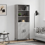 Highboard Grey Sonoma 69.5x34x180 cm Engineered Wood 3189259