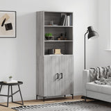 Highboard Grey Sonoma 69.5x34x180 cm Engineered Wood 3189259