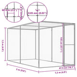 Cat Cage 3x1.5x1.5 m Galvanised Steel 146357