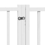 Dog Gate with Door Foldable 4 Panels White 320 cm Solid Wood Fir 352283