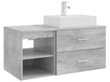 Bathroom Furniture Set 2 pcs Concrete Grey Engineered Wood 3403891