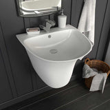 Basin White 47 x 45 x 37 cm Glazed Ceramic 143017