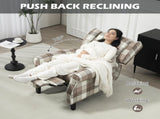 160&deg Reclining Armchair, with Footrest - Brown T3398P343455