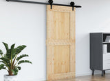 Door NARVIK Natural 80 x 210 cm Solid Pine Wood 42047089