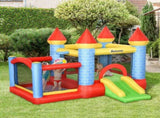 Kids Bounce Castle Inflatable Trampoline Slide Pool Basket for Kids Age 3-10, 3 x 2.75 x 2.1m T3398P348064