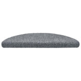 Stair Mats Self-adhesive 20 pcs 56x17x3 cm Light Grey Half Round 3365670