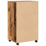 Rolling Cabinet Old Wood 55x40x91 cm Engineered Wood 853189