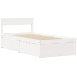 Bed Frame without Mattress White 90x200 cm Solid Wood Pine 846793