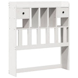 Bookcase Bed without Mattress White 75x190 cm Small Single Solid Wood Pine 3321728