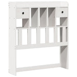 ZNTS Bookcase Bed without Mattress White 90x200 cm Solid Wood Pine 3321829