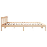 Extra Long Bed Frame without Mattress 200x210 cm Solid Wood Pine 852440