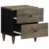 Bedside Cabinets 2 pcs Light Grey 40x33x46 cm Solid Wood Mango 4017791
