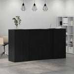 Reception Desk Black Oak 200x50x103.5 cm Engineered Wood 3324215