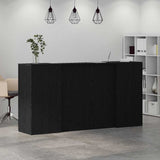 Reception Desk Black Oak 200x50x103.5 cm Engineered Wood 3324215