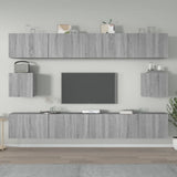 6 Piece TV Cabinet Set Grey Sonoma Engineered Wood 3114372