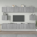 ZNTS 6 Piece TV Cabinet Set Grey Sonoma Engineered Wood 3114372