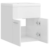 Sink Cabinet with Built-in Basin High Gloss White Engineered Wood 3070817
