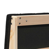 Upholstered Headboard Black 180 cm Solid Pine Wood 879216