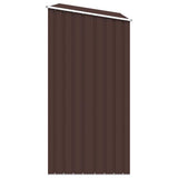 Garden Firewood Shed Brown 245x98x159 cm Galvanised Steel 46296
