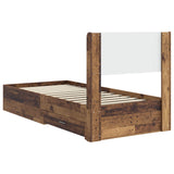 Bed Frame with Storage and Headboard Old Wood 90 x 200 cm 3414513