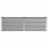 Planter Light Grey 160 x 40 x 45 cm Steel 42018134