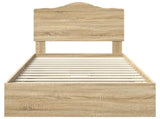 Storage Bed with Drawer Sonoma Oak 90 x 190 cm Engineered Wood 3413550