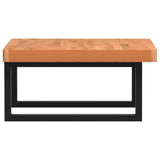 Basin Shelf Wall Mounted Steel and Solid Wood Beech 3302429