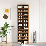 Shoe Cabinet Old Wood 54x34x183 cm Engineered Wood 859384