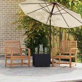 Chair 2 Piece Brown 65 x 60 x 76.5 cm Solid Teak Wood 42006402