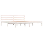 Bed Frame without Mattress 180x200cm White Super King Size 810446