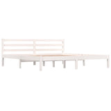 Bed Frame without Mattress 180x200cm White Super King Size 810446