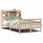 Bookcase Bed without Mattress 135x190 cm Doouble Solid Wood Pine 3321928