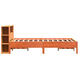Bookcase Bed without Mattress Wax Brown 120x200 cm Solid Wood Pine 3322836