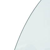 Fireplace Glass Plate Half Round 1000x600 mm 324118