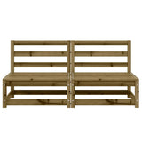Garden Sofa Natural wood Treated pine wood 70x70x67 cm Modular 837927