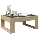 ZNTS Coffee Table with Infinity LED Sonoma Oak 70x53x30 cm 847632