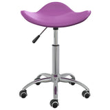 Salon Spa Stool Purple Faux Leather 323691