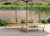Garden Pallet Middle Sofas 2 pcs Solid Wood Acacia 3209307