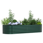 Garden Raised Bed Green 240 x 80 x 44 cm Steel 42008129
